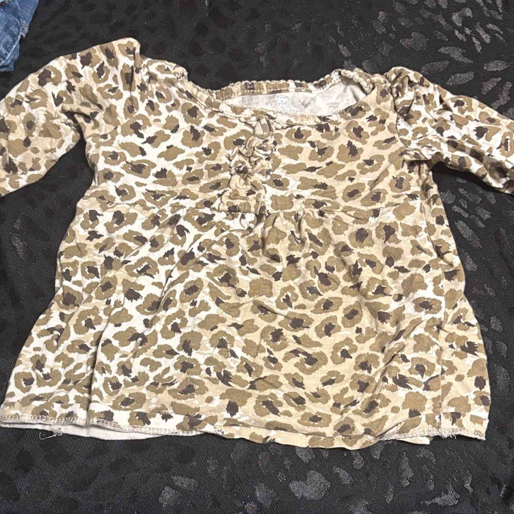 Kids' Leopard Print Long Sleeve Top